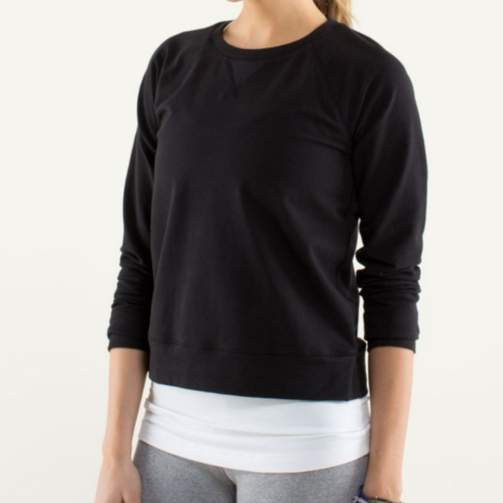 Tencel lululemon pullover black, size 6